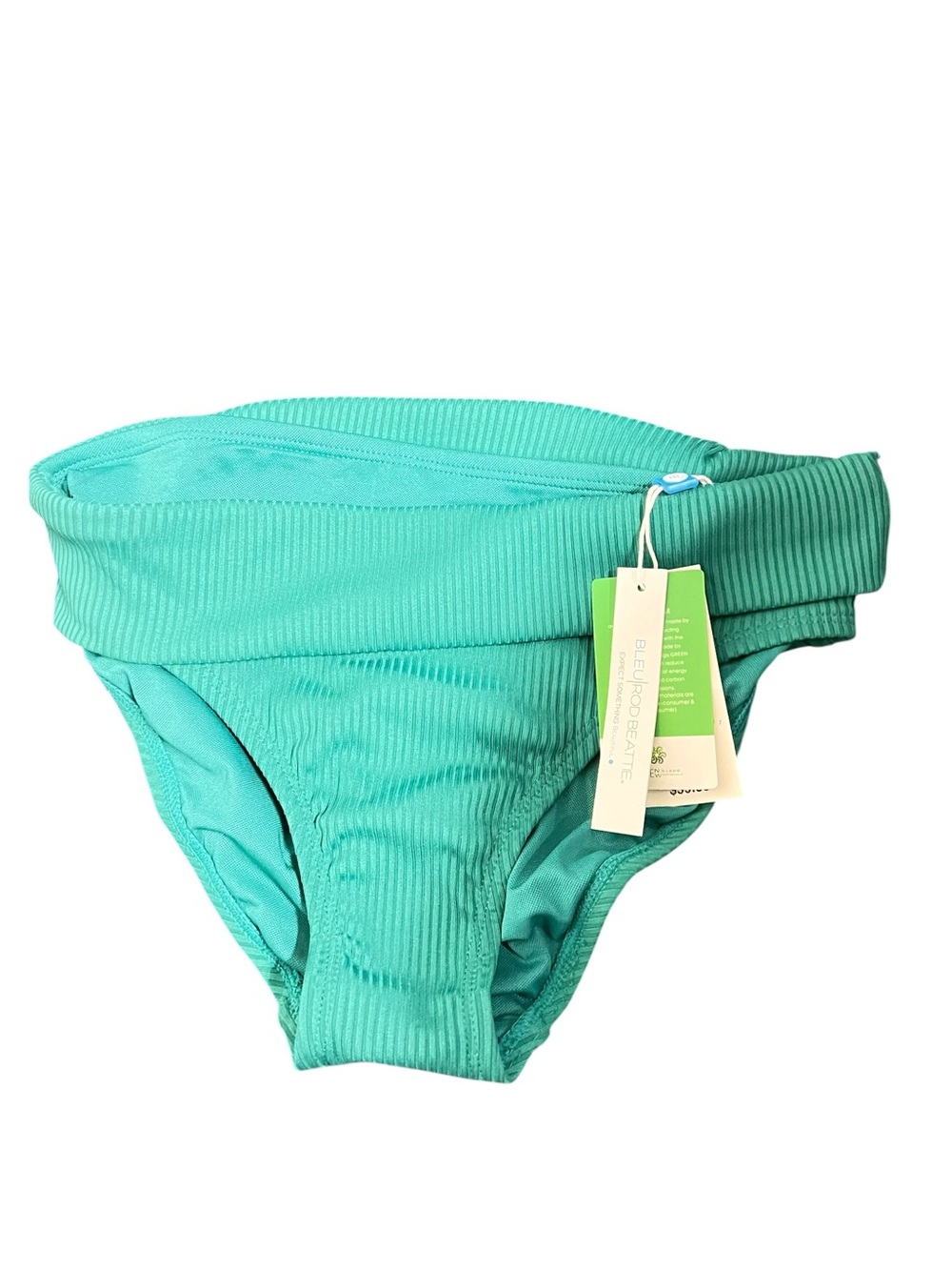 New Bleu Rod Beattie‎ Banded Ribbed Hipster Bikini Swim Bottom Bathing Suit